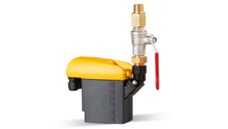 Purgador de condensados eletrónico ECO-DRAIN como conjunto completo.