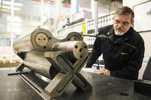 Medição de um êmbolo rotativo Omega em Gera