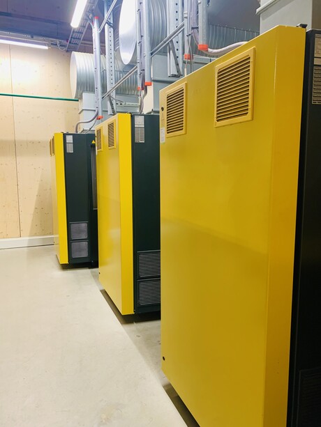 Três compressores Kaeser asseguram o ar comprimido necessário.