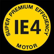 Logótipo do motor super Premium Efficiency IE4
