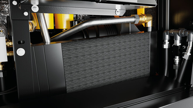 Radiador de ar comprimido integrado no M59.