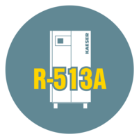 A Kaeser Compressores utiliza o agente refrigerante R-513A nos seus secadores por refrigeração.