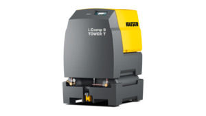 i.Comp 9 Tower com reservatórios de ar comprimido e secador por refrigeração integrados com até 570 l/min.