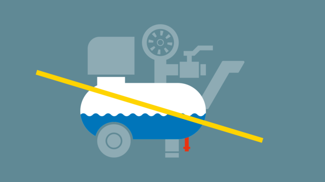 Os condensados acumulados no i.Comp 3 evaporam com a ajuda de uma nova tecnologia.