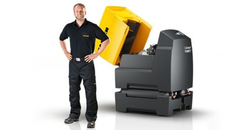 A assistência no i.Comp 9 Tower é muito fácil, graças à sua cobertura articulada.