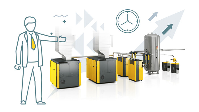 Os especialistas da KAESER demonstram o potencial da recuperação de calor.
